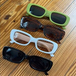 Lot of 4 Stylish Rectangular Sunglasses